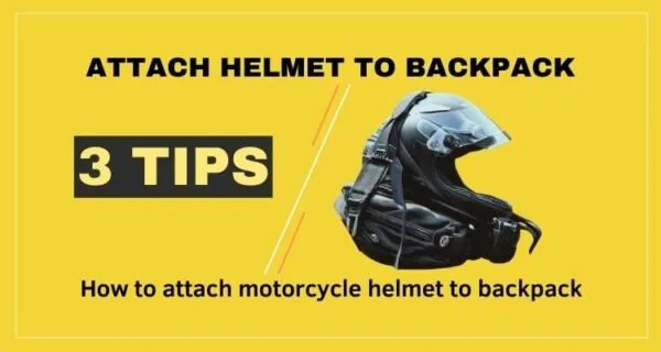 How to attach motorcycle helmet to backpack.
