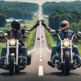 Biker wave hand gestures in the article: What does tapping your motorcycle helmet mean?